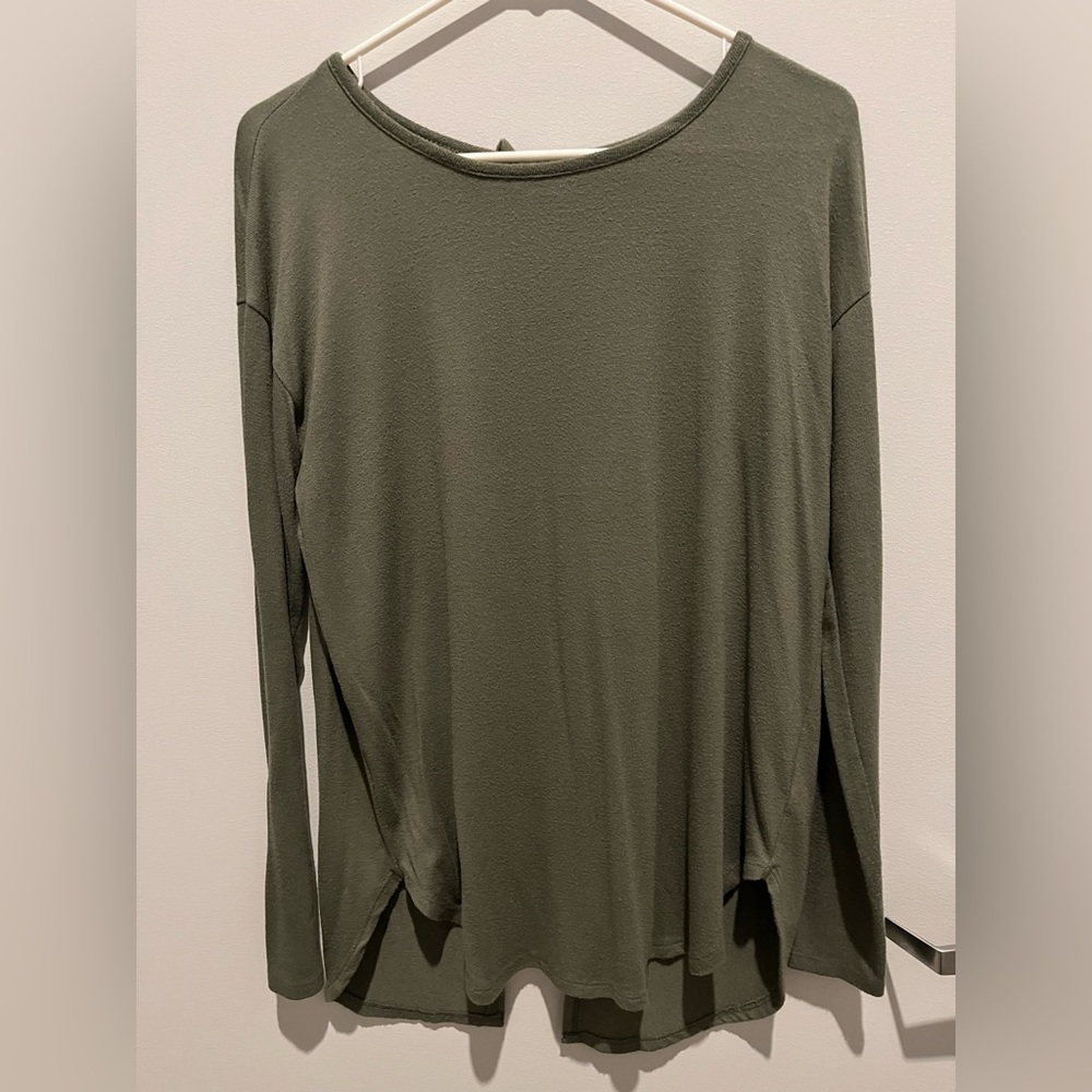 Aerie open back sweater material long sleeve